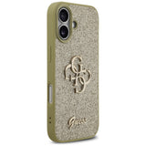 Husa pentru iPhone 17, Guess Fixed Glitter Big 4G (GUHCP17SHG4SGD), auriu