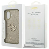 Husa pentru iPhone 17, Guess Fixed Glitter Big 4G (GUHCP17SHG4SGD), auriu