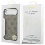 Husa pentru iPhone 17 Air, Guess Hardcase 4G Classic Logo MagSafe (GUHMP17MP4GSSMCW), maro