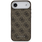 Husa pentru iPhone 17 Air, Guess Hardcase 4G Classic Logo MagSafe (GUHMP17MP4GSSMCW), maro