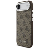 Husa pentru iPhone 17 Air, Guess Hardcase 4G Classic Logo MagSafe (GUHMP17MP4GSSMCW), maro