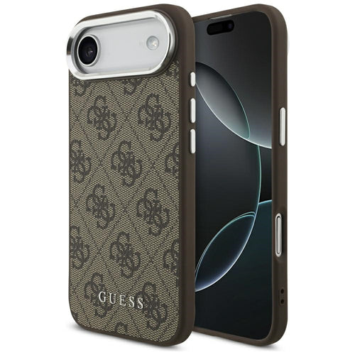 Husa pentru iPhone 17 Air, Guess Hardcase 4G Classic Logo MagSafe (GUHMP17MP4GSSMCW), maro