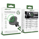 Suport auto Acefast cu Wireless Charging (D46), pentru Grila ventilatie, Prindere magnetica, Non-Slip, 15W, pentru 4.7, negru
