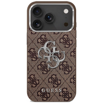 Husa pentru iPhone 17, Guess Hardcase Big 4G Classic Logo (GUHCP17SP4G4SMCW), maro