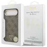 Husa pentru iPhone 17 Air, Guess Hardcase 4G Triangle Logo (GUHMP17MP4GTDGMW), maro