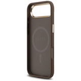 Husa pentru iPhone 17 Air, Guess Hardcase 4G Triangle Logo (GUHMP17MP4GTDGMW), maro