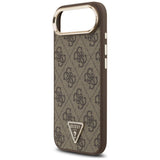 Husa pentru iPhone 17 Air, Guess Hardcase 4G Triangle Logo (GUHMP17MP4GTDGMW), maro