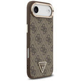 Husa pentru iPhone 17 Air, Guess Hardcase 4G Triangle Logo (GUHMP17MP4GTDGMW), maro