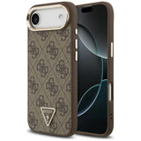 Husa pentru iPhone 17 Air, Guess Hardcase 4G Triangle Logo (GUHMP17MP4GTDGMW), maro