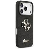 Husa pentru iPhone 17 Pro, Guess Fixed Glitter Big 4G (GUHCP17LHG4SGK), negru