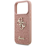 Husa pentru iPhone 17 Pro, Guess Fixed Glitter Big 4G (GUHCP17LHG4SGP), roz