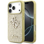 Husa pentru iPhone 17 Pro, Guess Fixed Glitter Big 4G (GUHCP17LHG4SGD), auriu