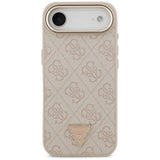 Husa pentru iPhone 17 Air, Guess Hardcase 4G Triangle Logo MagSafe (GUHMP17MP4GTDGMP), roz