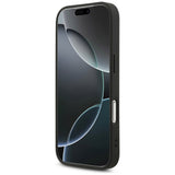 Husa pentru iPhone 17 Pro Max, Guess Fixed Glitter Big 4G (GUHCP17XHG4SGK), negru