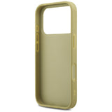 Husa pentru iPhone 17 Pro Max, Guess Fixed Glitter Big 4G (GUHCP17XHG4SGD), auriu