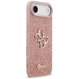 Husa pentru iPhone 17 Air, Guess Fixed Glitter Big 4G (GUHCP17MHG4SGP), roz