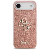 Husa pentru iPhone 17 Air, Guess Fixed Glitter Big 4G (GUHCP17MHG4SGP), roz