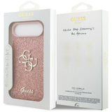 Husa pentru iPhone 17 Air, Guess Fixed Glitter Big 4G (GUHCP17MHG4SGP), roz