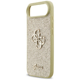 Husa pentru iPhone 17 Air, Guess Fixed Glitter Big 4G (GUHCP17MHG4SGD), auriu