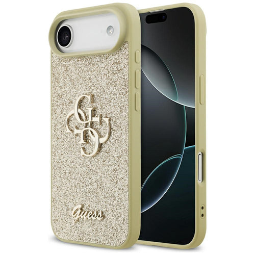 Husa pentru iPhone 17 Air, Guess Fixed Glitter Big 4G (GUHCP17MHG4SGD), auriu