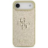 Husa pentru iPhone 17 Air, Guess Fixed Glitter Big 4G (GUHCP17MHG4SGD), auriu
