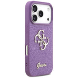 Husa pentru iPhone 17 Pro, Guess Fixed Glitter Big 4G (GUHCP17LHG4SGL), violet