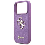 Husa pentru iPhone 17 Pro, Guess Fixed Glitter Big 4G (GUHCP17LHG4SGL), violet