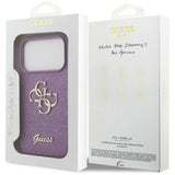 Husa pentru iPhone 17 Pro, Guess Fixed Glitter Big 4G (GUHCP17LHG4SGL), violet