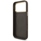 Husa pentru iPhone 17 Pro Max, Guess Hardcase 4G Triangle Logo MagSafe (GUHMP17XP4GTDGMW), maro