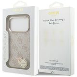 Husa pentru iPhone 17 Pro, Guess Hardcase 4G Triangle Logo MagSafe (GUHMP17LP4GTDGMP), roz
