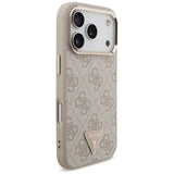 Husa pentru iPhone 17 Pro, Guess Hardcase 4G Triangle Logo MagSafe (GUHMP17LP4GTDGMP), roz