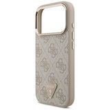 Husa pentru iPhone 17 Pro, Guess Hardcase 4G Triangle Logo MagSafe (GUHMP17LP4GTDGMP), roz