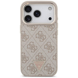 Husa pentru iPhone 17 Pro, Guess Hardcase 4G Triangle Logo MagSafe (GUHMP17LP4GTDGMP), roz
