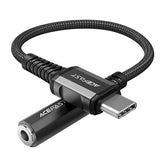 Adaptor Acefast, Audio Cable C1 07 Type-C to Jack 3 5mm Female Hi Fi DAC Digital Decoding Nylon Braid 0 18m Koff