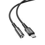 Adaptor Acefast, Audio Cable C1 07 Type-C to Jack 3 5mm Female Hi Fi DAC Digital Decoding Nylon Braid 0 18m Koff