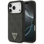 Husa pentru iPhone 17 Pro, Guess Leather 4G Triangle Strass MagSafe (GUHMP17LP4TDPLK), negru