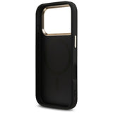 Husa pentru iPhone 17 Pro, Guess Hardcase 4G Triangle Logo MagSafe (GUHMP17LP4GTDGMK), negru