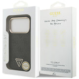Husa pentru iPhone 17 Pro, Guess Hardcase 4G Triangle Logo MagSafe (GUHMP17LP4GTDGMK), negru