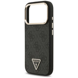 Husa pentru iPhone 17 Pro, Guess Hardcase 4G Triangle Logo MagSafe (GUHMP17LP4GTDGMK), negru