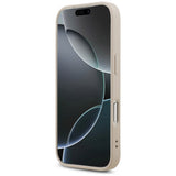 Husa pentru iPhone 17 Pro Max, Guess Leather 4G Triangle Strass MagSafe (GUHMP17XP4TDPLP), roz