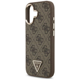 Husa pentru iPhone 17, Guess Hardcase 4G Triangle Logo MagSafe (GUHMP17SP4GTDGMW), maro