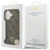 Husa pentru iPhone 17, Guess Hardcase 4G Triangle Logo MagSafe (GUHMP17SP4GTDGMW), maro