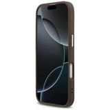 Husa pentru iPhone 17, Guess Hardcase 4G Triangle Logo MagSafe (GUHMP17SP4GTDGMW), maro