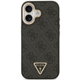 Husa pentru iPhone 17, Guess Hardcase 4G Triangle Logo MagSafe (GUHMP17SP4GTDGMK), negru