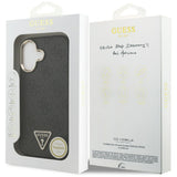 Husa pentru iPhone 17, Guess Hardcase 4G Triangle Logo MagSafe (GUHMP17SP4GTDGMK), negru