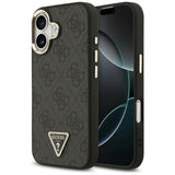 Husa pentru iPhone 17, Guess Hardcase 4G Triangle Logo MagSafe (GUHMP17SP4GTDGMK), negru