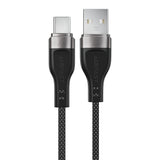 Cablu Acefast de date (C11-04), Magnetic Winding, Incarcare rapida, USB to Type-C, 3A, Reglabil Lenght, 1.2m, negru