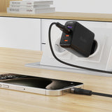Cablu Acefast de date (C11-04), Magnetic Winding, Incarcare rapida, USB to Type-C, 3A, Reglabil Lenght, 1.2m, negru