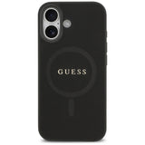 Husa pentru iPhone 17, Guess Saffiano Classic Logo MagSafe (GUHMP17SPSAHMCK), negru