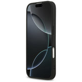 Husa pentru iPhone 17, Guess Saffiano Classic Logo MagSafe (GUHMP17SPSAHMCK), negru